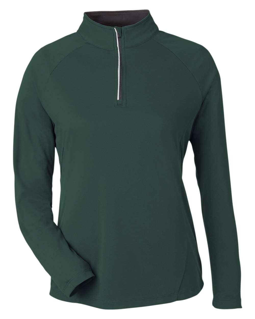 Core365 Women's Origin Performance Pique Quarter-Zip Pullover - CE418W Forest- Carbon