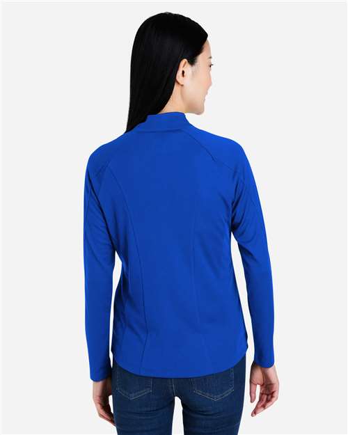 Core365 Women's Origin Performance Pique Quarter-Zip Pullover - CE418W True Royal- Carbon