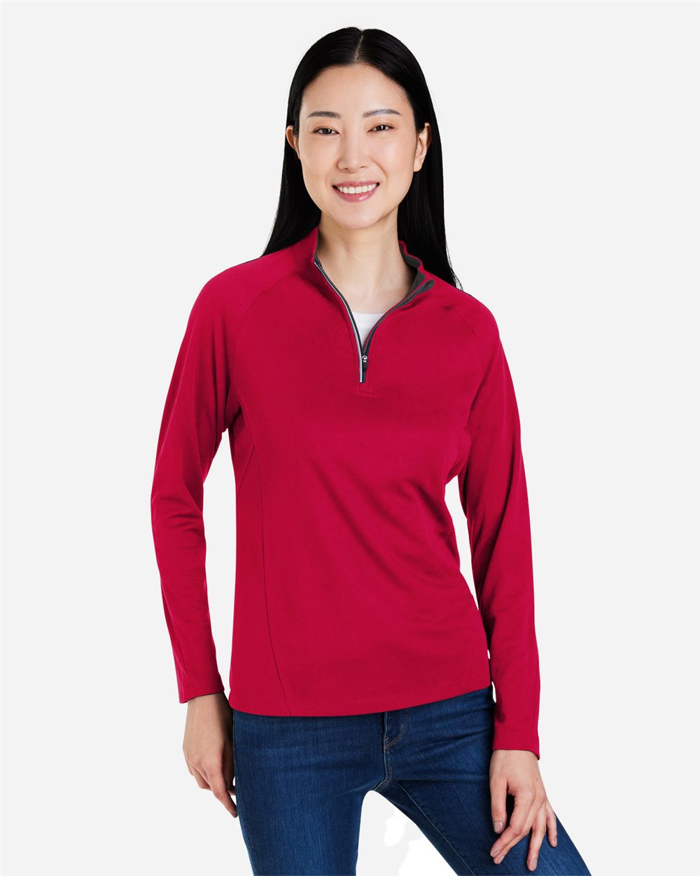 Team 365 Women's Origin Performance Pique Quarter-Zip Pullover - CE418W