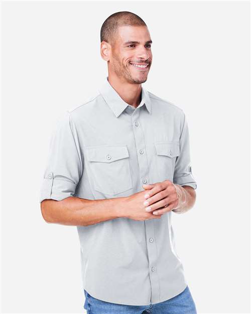 Core365 Men's Ultra UVP® Marina Shirt - CE510L Platinum