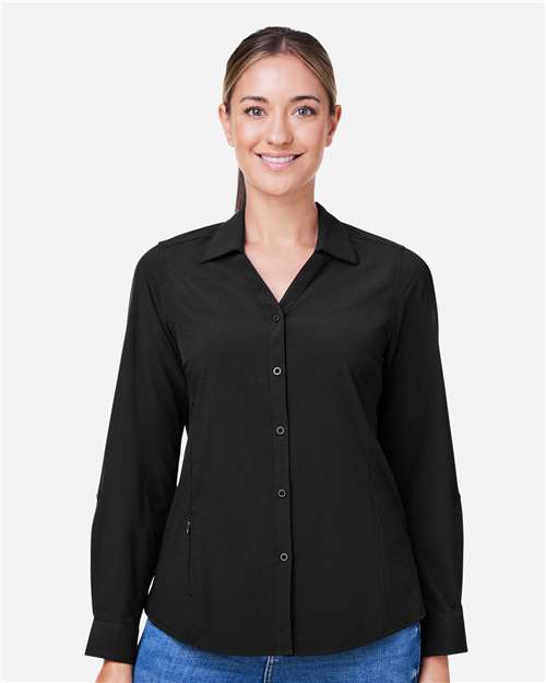 Core365 Women's Ultra UVP® Marina Shirt - CE510LW Black