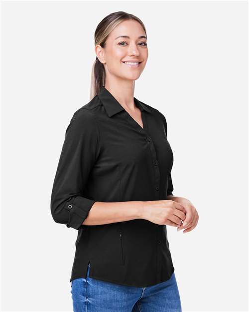 Core365 Women's Ultra UVP® Marina Shirt - CE510LW Black