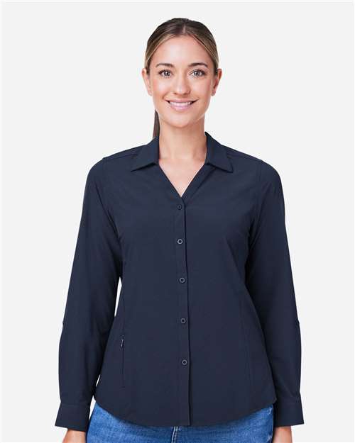 Core365 Women's Ultra UVP® Marina Shirt - CE510LW Classic Navy