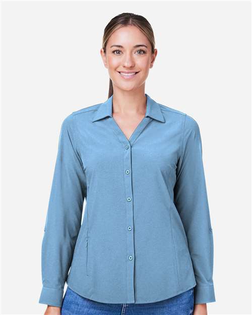 Core365 Women's Ultra UVP® Marina Shirt - CE510LW Columbia Blue