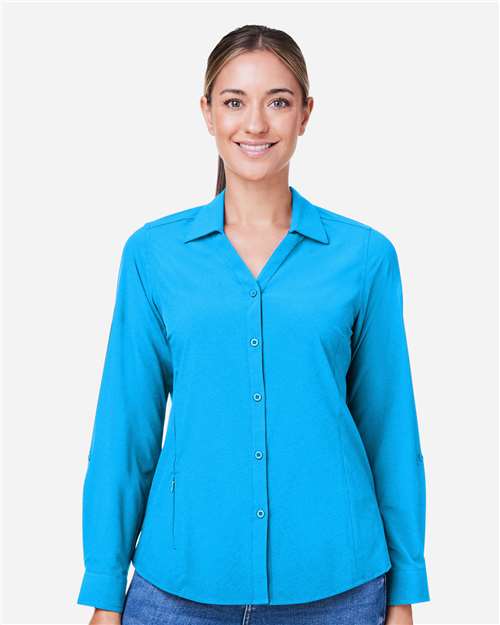 Core365 Women's Ultra UVP® Marina Shirt - CE510LW Electric Blue