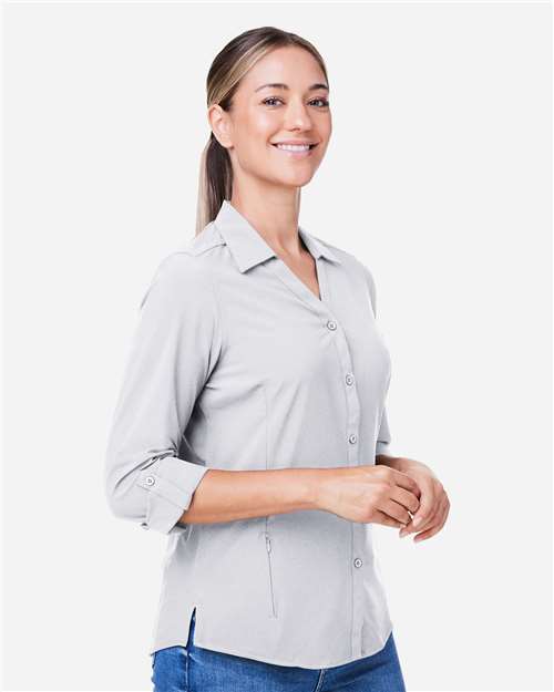Core365 Women's Ultra UVP® Marina Shirt - CE510LW Platinum