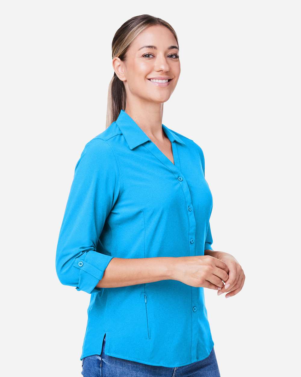Core365 Women's Ultra UVP® Marina Shirt - CE510LW Electric Blue