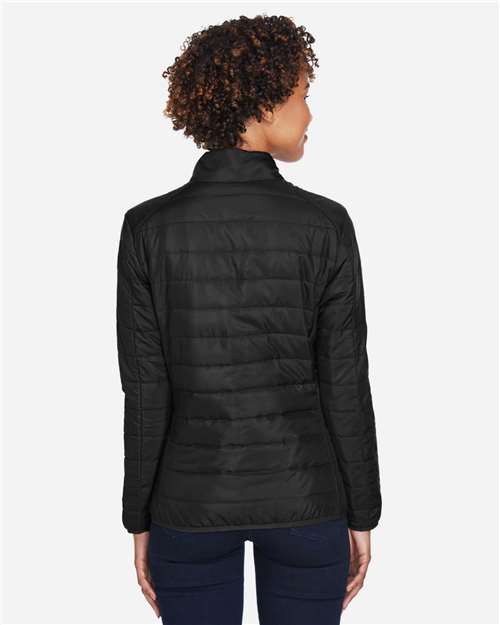 Core365 Women's Prevail Packable Puffer Jacket - CE700W Black