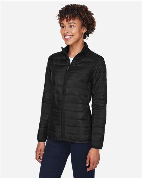 Core365 Women's Prevail Packable Puffer Jacket - CE700W Black