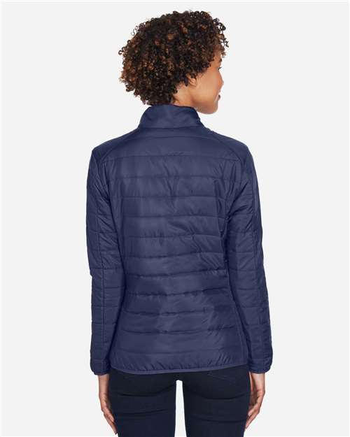Core365 Women's Prevail Packable Puffer Jacket - CE700W Classic Navy