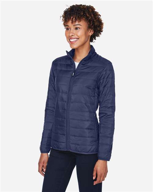 Core365 Women's Prevail Packable Puffer Jacket - CE700W Classic Navy