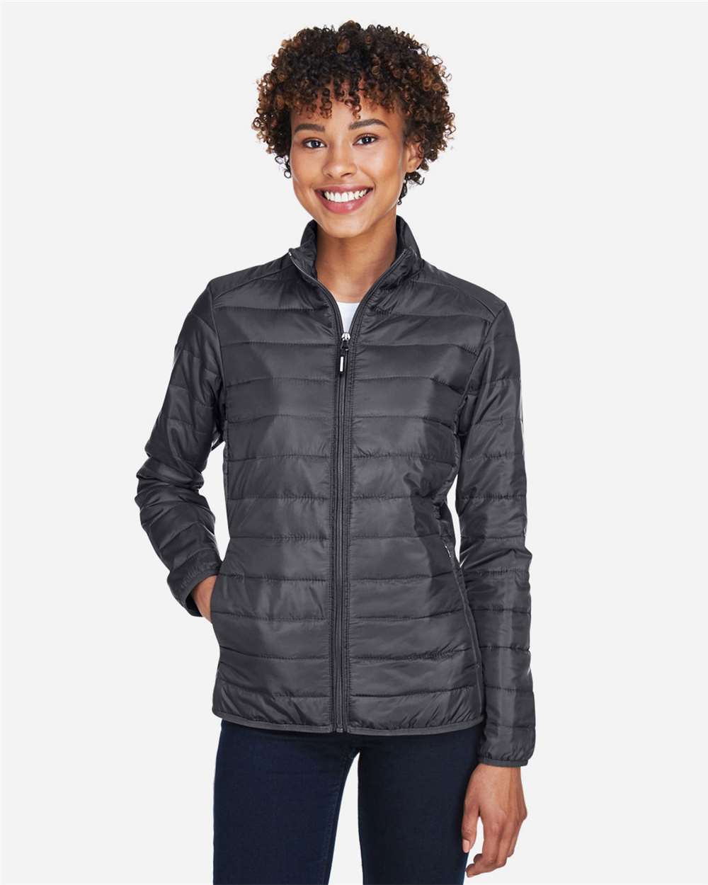 Core365 Women's Prevail Packable Puffer Jacket - CE700W Carbon