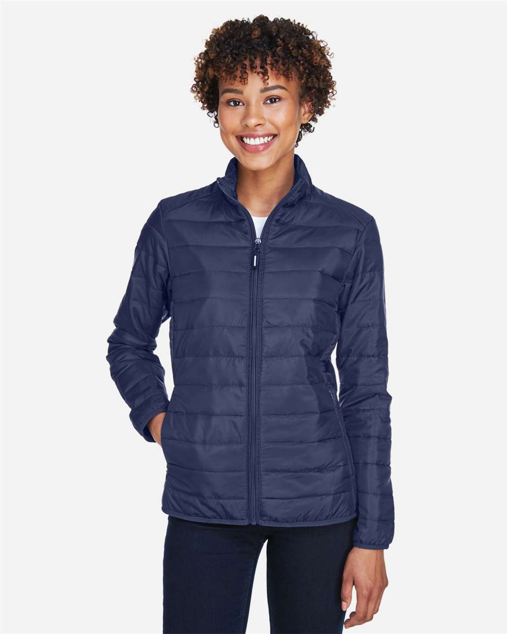 Core365 Women's Prevail Packable Puffer Jacket - CE700W Classic Navy