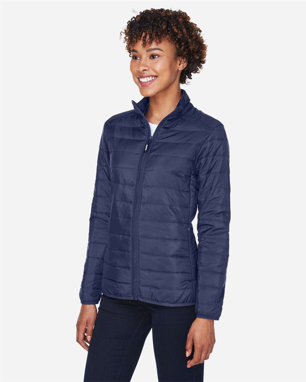 Core365 Women's Prevail Packable Puffer Jacket - CE700W Classic Navy
