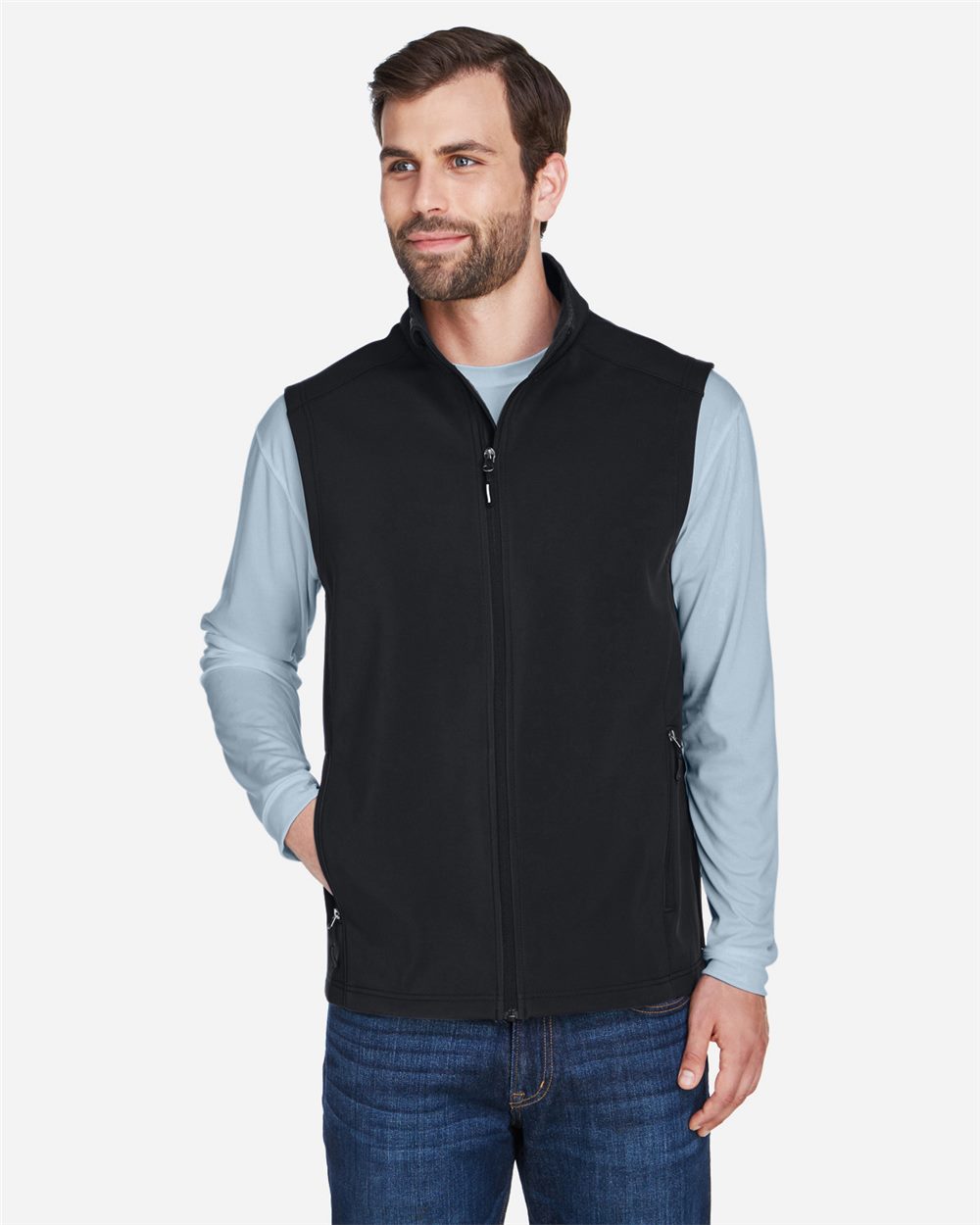 Core365 Men's Cruise Two-Layer Fleece Bonded Soft Shell Vest - CE701