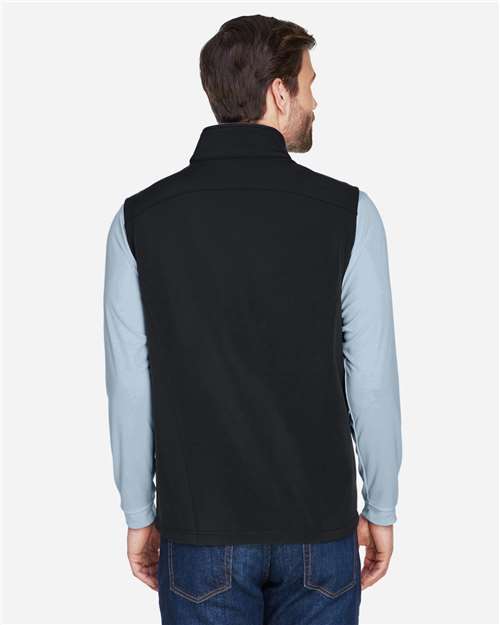 Core365 Men's Cruise Two-Layer Fleece Bonded Soft Shell Vest - CE701 Black