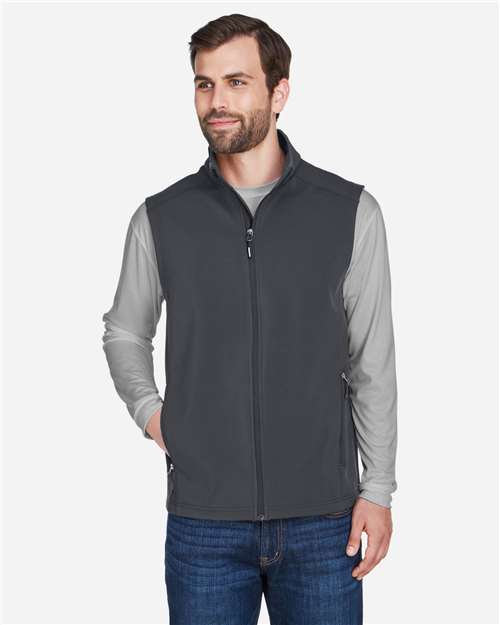 Core365 Men's Cruise Two-Layer Fleece Bonded Soft Shell Vest - CE701 Carbon