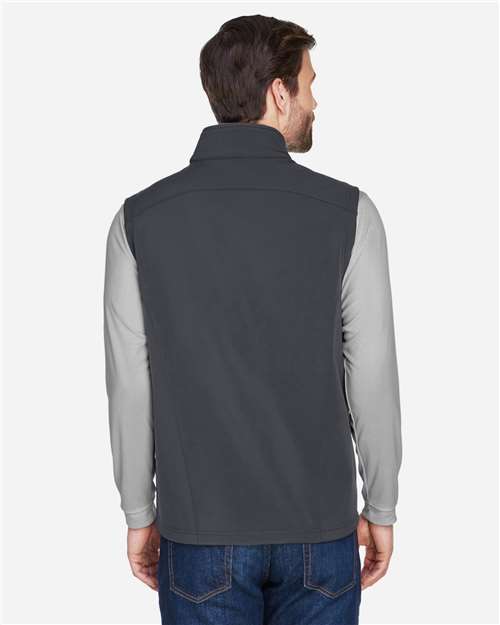 Core365 Men's Cruise Two-Layer Fleece Bonded Soft Shell Vest - CE701 Carbon