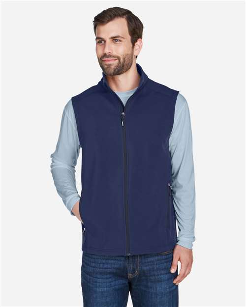 Core365 Men's Cruise Two-Layer Fleece Bonded Soft Shell Vest - CE701 Classic Navy