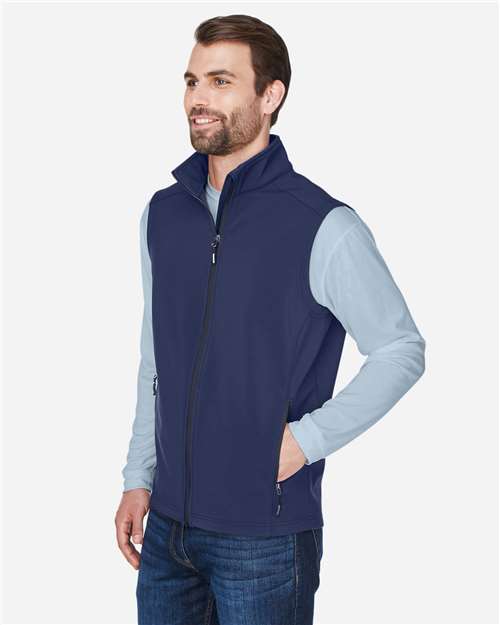 Core365 Men's Cruise Two-Layer Fleece Bonded Soft Shell Vest - CE701 Classic Navy