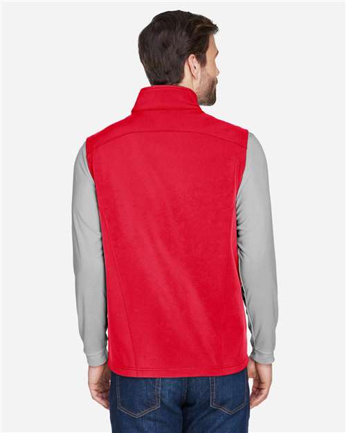 Core365 Men's Cruise Two-Layer Fleece Bonded Soft Shell Vest - CE701 Classic Red