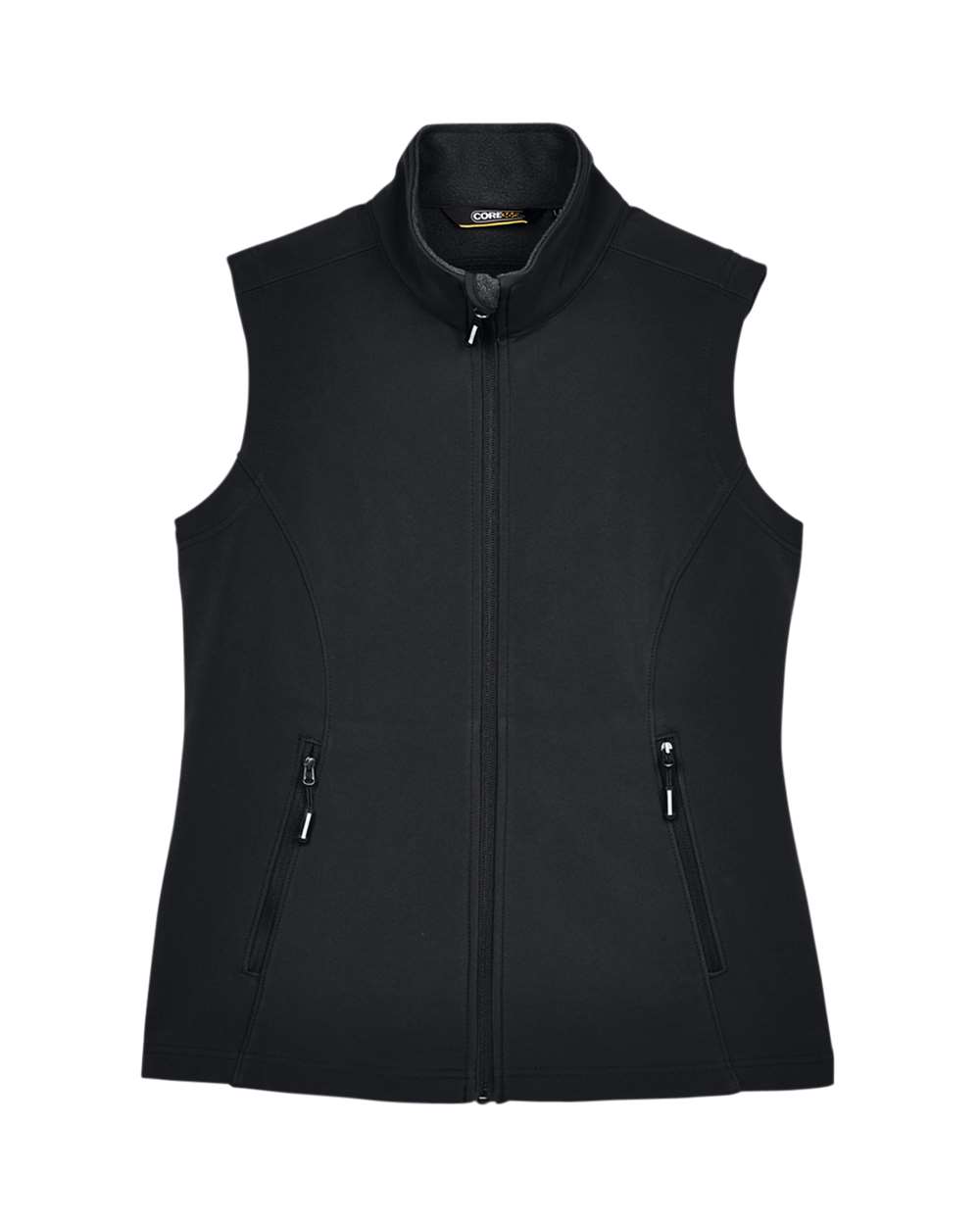 Core365 Women's Cruise Two-Layer Fleece Bonded Soft Shell Vest - CE701W Black
