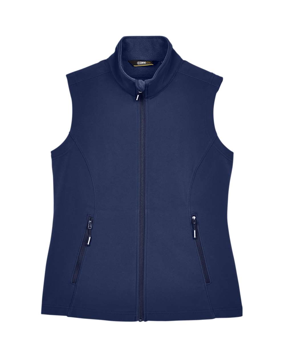 Core365 Women's Cruise Two-Layer Fleece Bonded Soft Shell Vest - CE701W Classic Navy