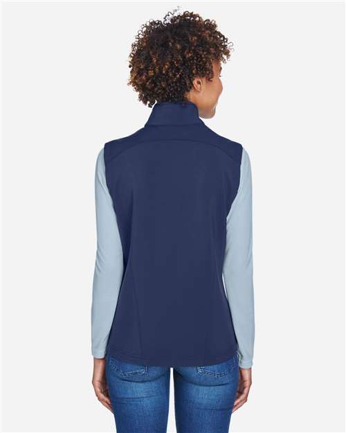 Core365 Women's Cruise Two-Layer Fleece Bonded Soft Shell Vest - CE701W Classic Navy
