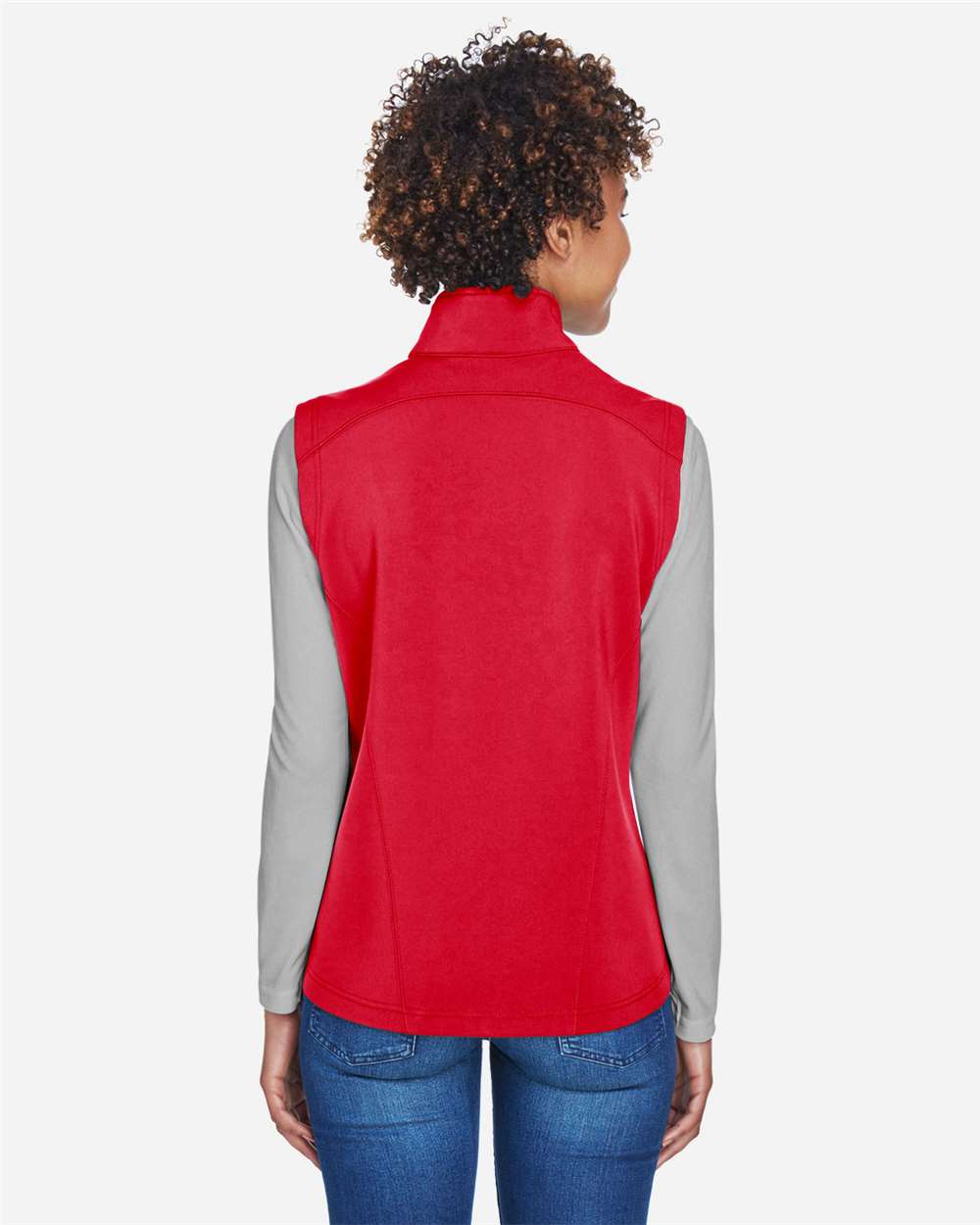 Core365 Women's Cruise Two-Layer Fleece Bonded Soft Shell Vest - CE701W Classic Red