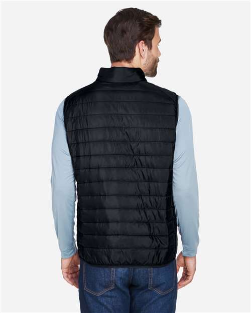 Core365 Men's Prevail Packable Puffer Vest - CE702 Black