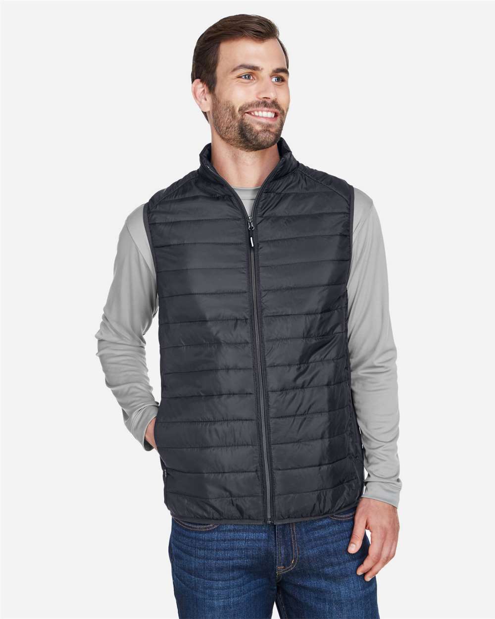 Core365 Men's Prevail Packable Puffer Vest - CE702 Carbon