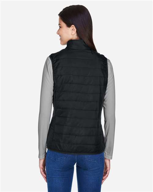 Core365 Women's Prevail Packable Puffer Vest - CE702W Black