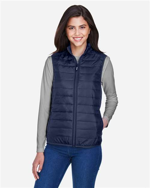 Core365 Women's Prevail Packable Puffer Vest - CE702W Classic Navy