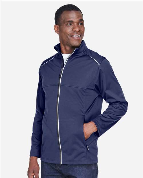 Core365 Men's Techno Lite Three-Layer Knit Tech-Shell - CE708 Classic Navy