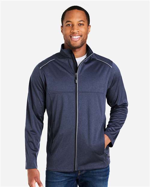 Core365 Men's Techno Lite Three-Layer Knit Tech-Shell - CE708 Classic Navy Heather