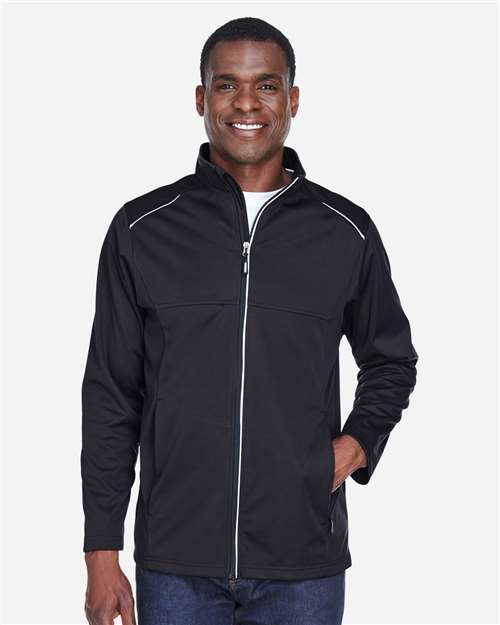 Core365 Men's Techno Lite Three-Layer Knit Tech-Shell - CE708 Black