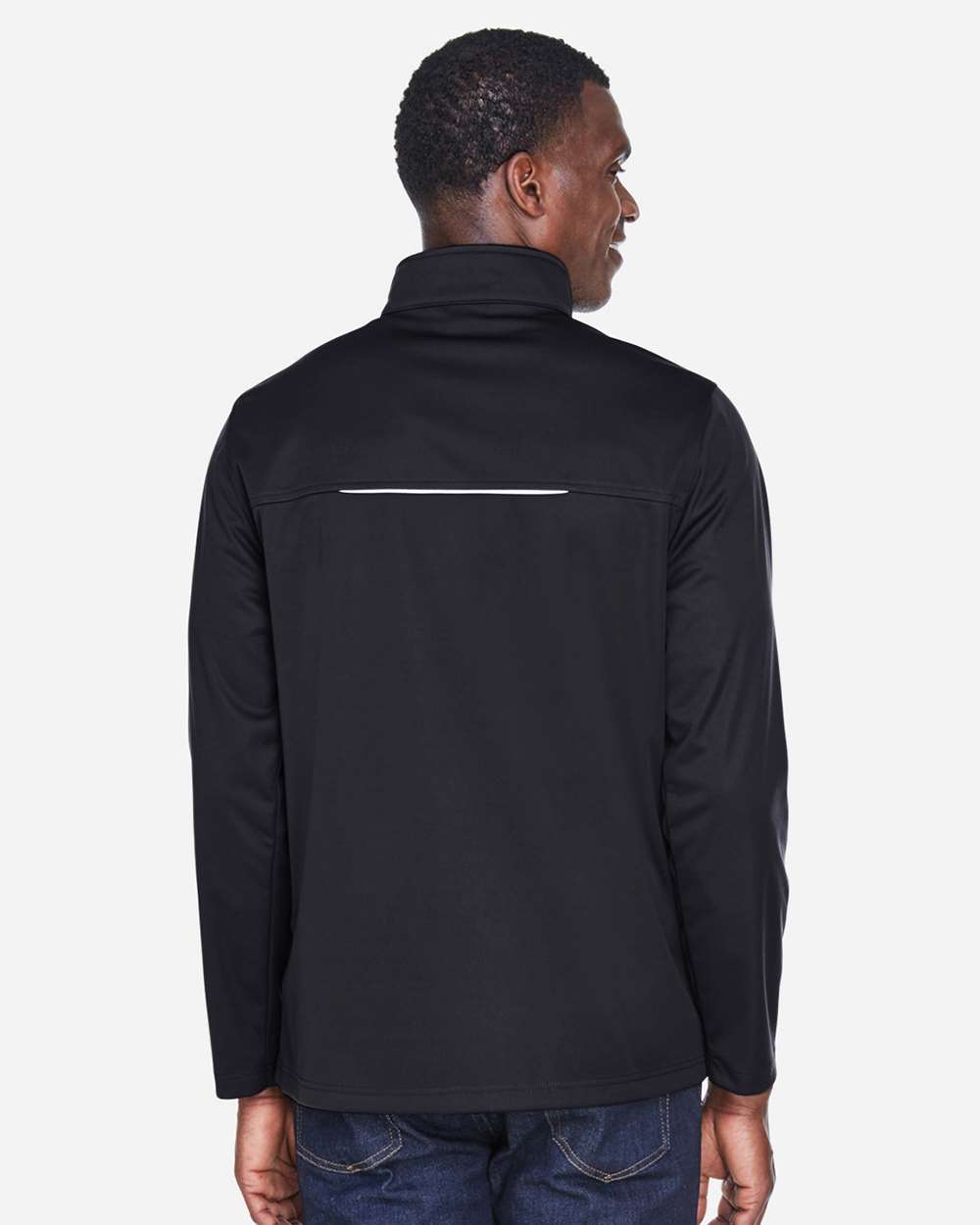 Core365 Men's Techno Lite Three-Layer Knit Tech-Shell - CE708 Black