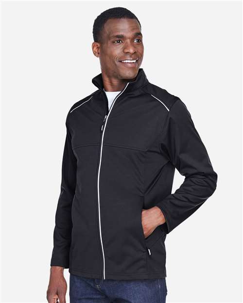 Core365 Men's Tall Techno Lite Three-Layer Knit Tech-Shell - CE708T Black