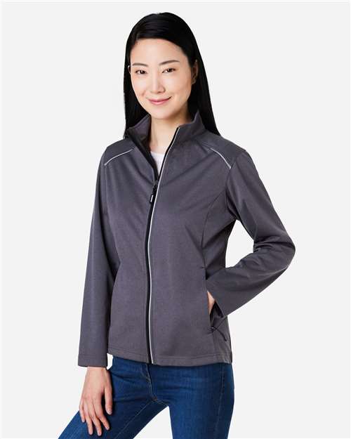 Core365 Women's Techno Lite Three-Layer Knit Tech-Shell - CE708W Carbon Heather