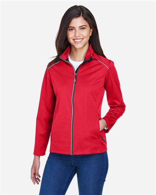 Core365 Women's Techno Lite Three-Layer Knit Tech-Shell - CE708W Classic Red