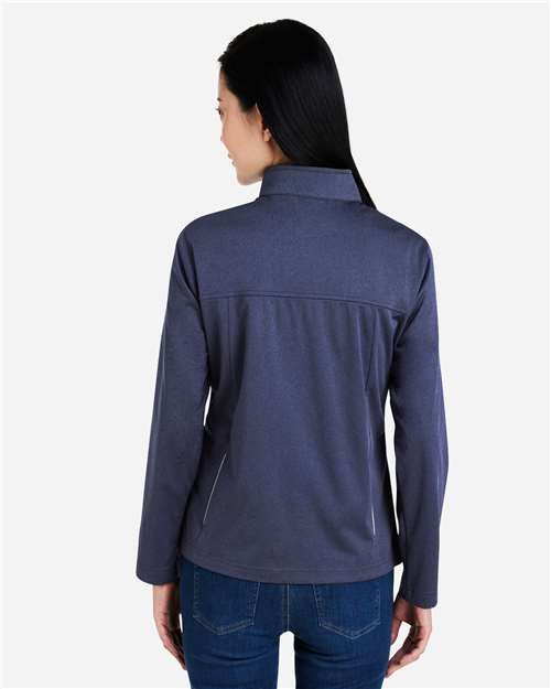 Core365 Women's Techno Lite Three-Layer Knit Tech-Shell - CE708W Classic Navy Heather