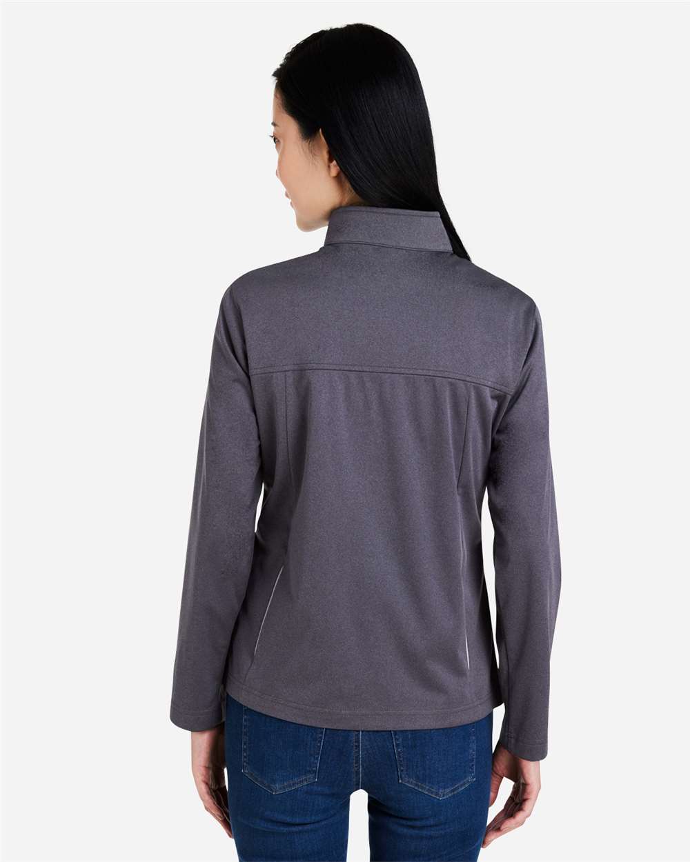 Core365 Women's Techno Lite Three-Layer Knit Tech-Shell - CE708W Carbon Heather