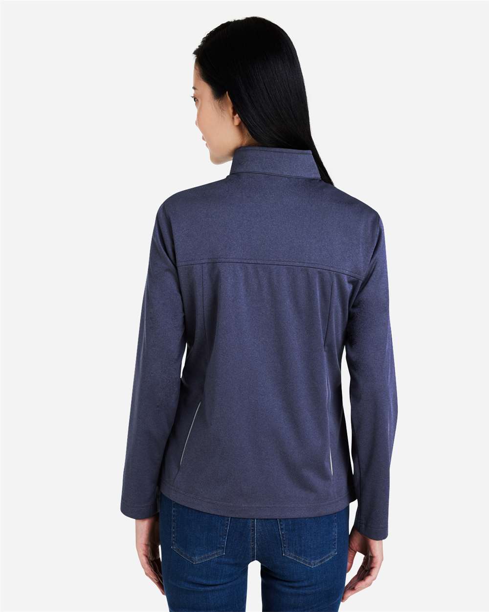 Core365 Women's Techno Lite Three-Layer Knit Tech-Shell - CE708W Classic Navy Heather