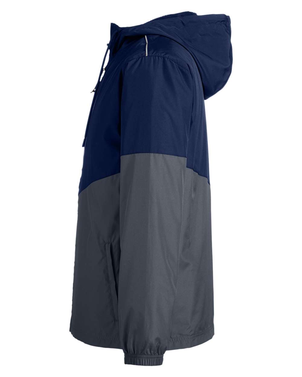 Core365 Unisex Techno Lite Colorblock Windbreaker - CE710 Classic Navy Heather- Carbon