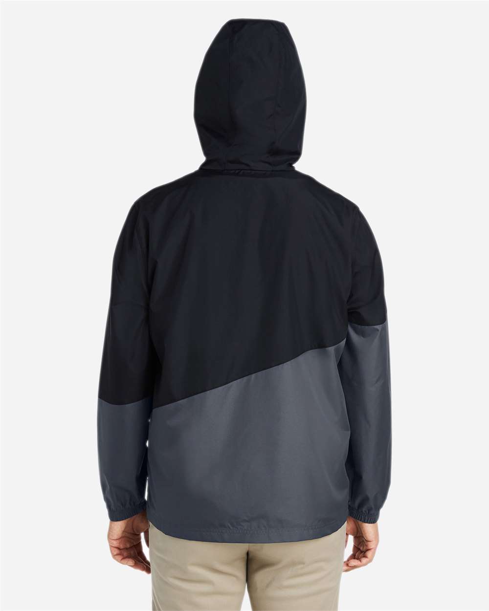 Core365 Unisex Techno Lite Colorblock Windbreaker - CE710 Black- Carbon