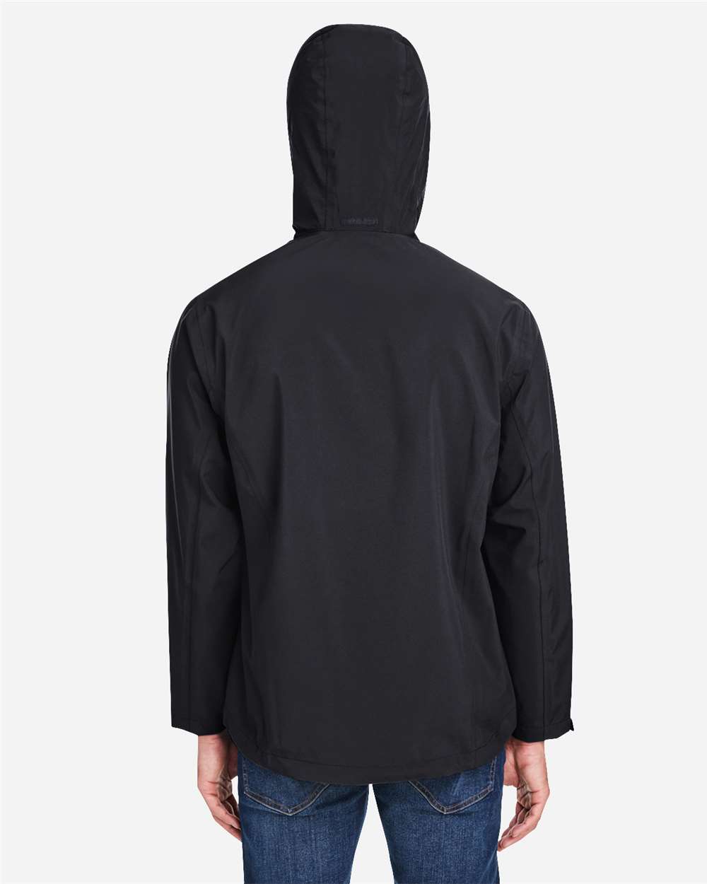 Core365 Men's Barrier Packable Waterproof Rain Jacket - CE712 Black