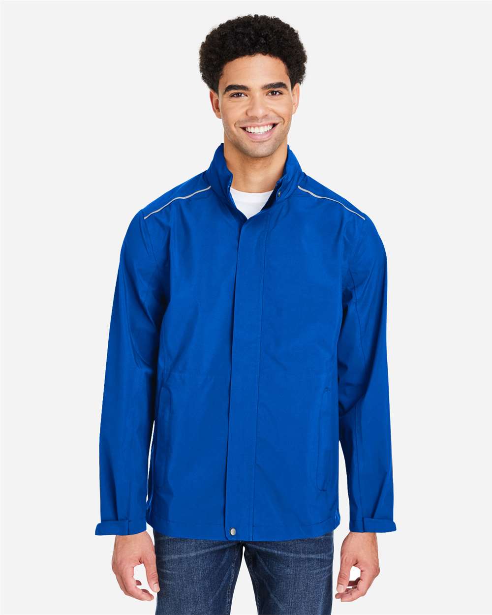 Core365 Men's Barrier Packable Waterproof Rain Jacket - CE712 True Royal