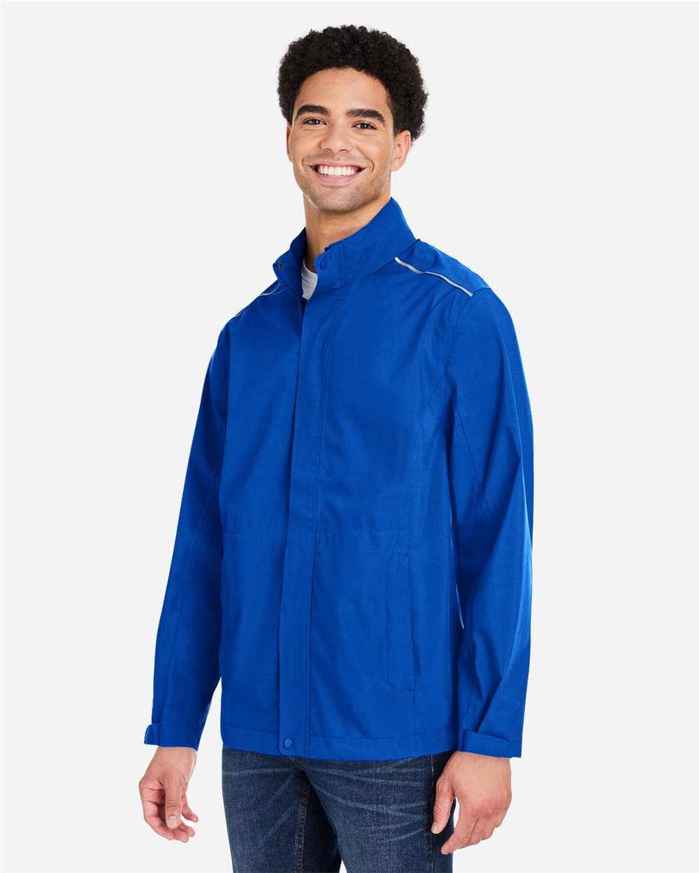 Core365 Men's Barrier Packable Waterproof Rain Jacket - CE712 True Royal
