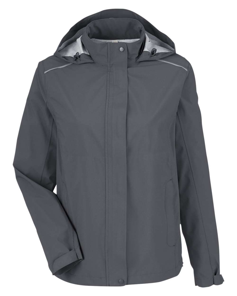 Core365 Women's Barrier Packable Waterproof Rain Jacket - CE712W Carbon
