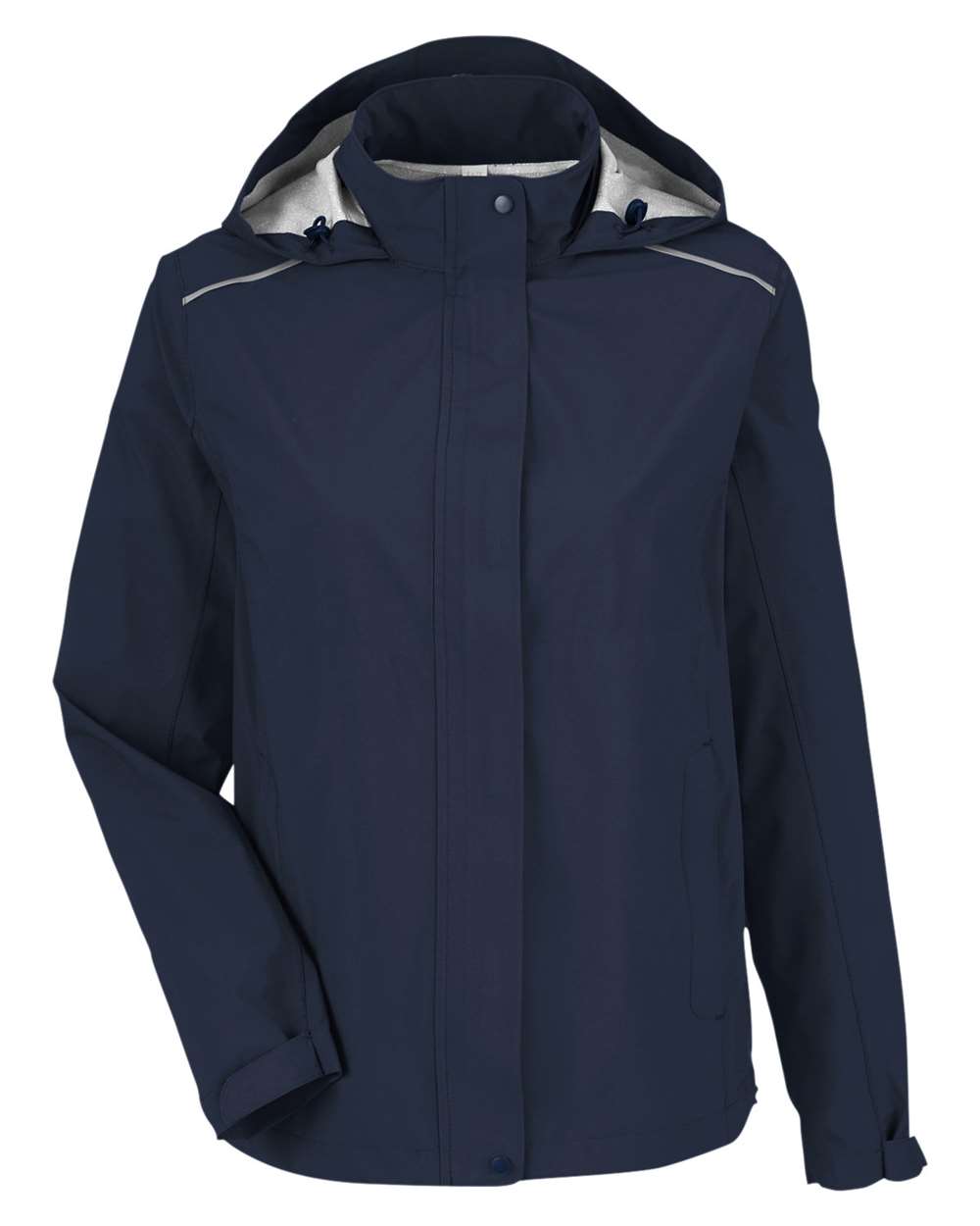 Core365 Women's Barrier Packable Waterproof Rain Jacket - CE712W Classic Navy